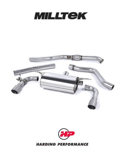 MILLTEK Cat-back – BMW 2 Series M235i Coupé (F22) (None xDrive) - Race System - Titanium Tips