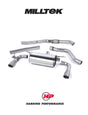 MILLTEK Cat-back – BMW 2 Series M235i Coupé (F22) (None xDrive) - Race System - Titanium Tips