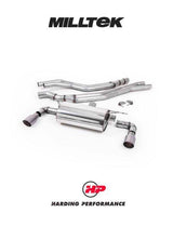 MILLTEK Cat-back – BMW M140i 3/5 Door (F20/F21 LCI) - Resonated - Titanium
