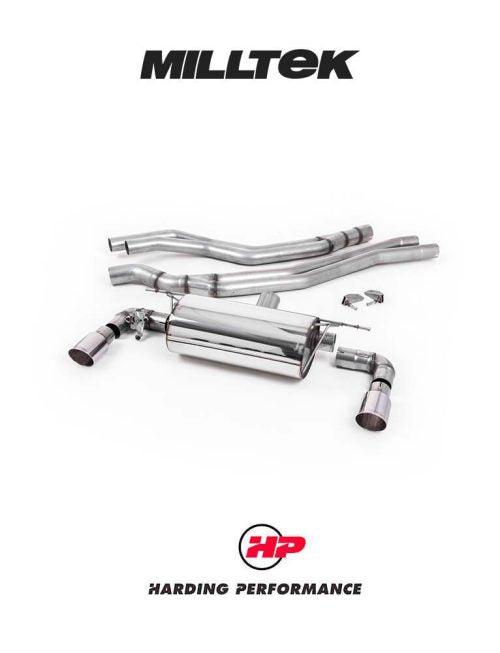 MILLTEK Cat-back – BMW M140i 3/5 Door (F20/F21 LCI) - Non-resonated - Polished
