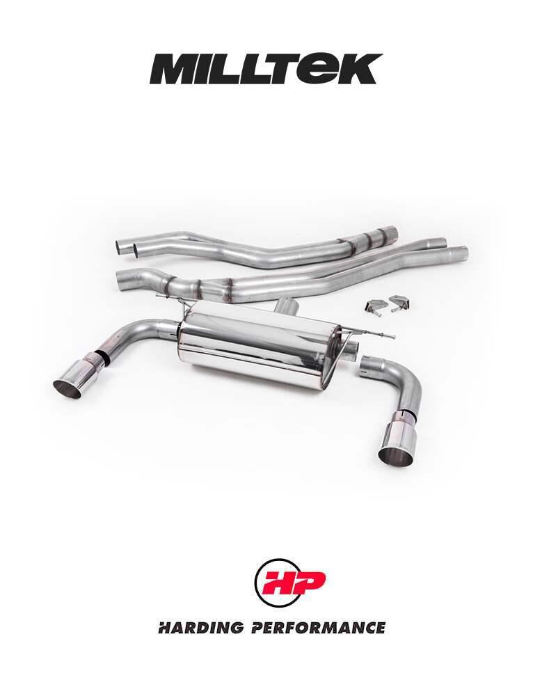MILLTEK Cat-back – BMW M240i (F22 LCI) - Non-resonated - Burnt Titanium