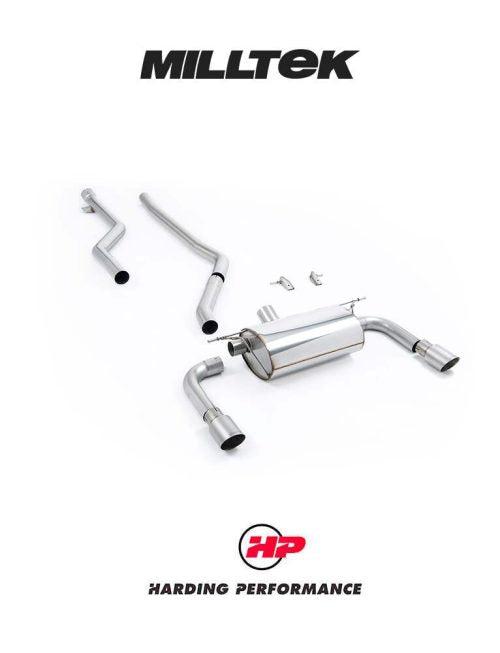 MILLTEK Cat-back – BMW F30 320i M Sport - Non-resonated - Titanium