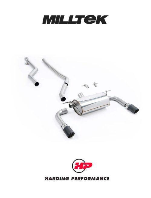 MILLTEK Cat-back – BMW F30 320i M Sport - Non-resonated - Carbon