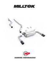 MILLTEK Cat-back – BMW F30 320i M Sport - Non-resonated - Carbon