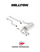MILLTEK Cat-back – BMW F30 320i M Sport Twin-outlet - Non-resonated - Polished