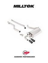 MILLTEK Cat-back – BMW F30 320i M Sport Twin-outlet - Non-resonated - Polished