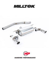 MILLTEK Cat Back – BMW 1 Series M140i 3 & 5 Door (F20 & F21 LCI) - Non-Resonated - Polished GT-90 Trims