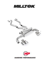MILLTEK Axle Back M340i/M440i inc XDrive Sedan/Coupe G20/G22 - Quad GT-100 Polished Trims