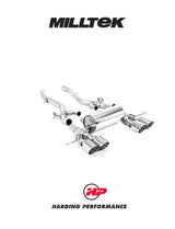 MILLTEK Axle Back – BMW M3/M4 Competition S58 3.0 Turbo - GT-115 Brushed Titanium