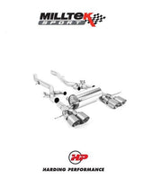MILLTEK Exhaust System BMW 3/4 Series G80/G81/G82 M3/M4 & M3/M4 Competition S58 3.0 Turbo - Axle Back - GT-115 Brushed Titanium Trims