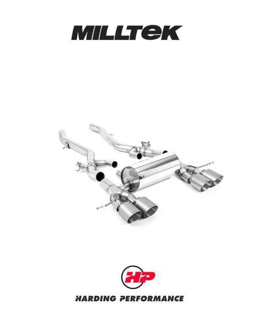 MILLTEK Axle Back – BMW M3/M4 Competition S58 3.0 Turbo - GT-115 Brushed Titanium