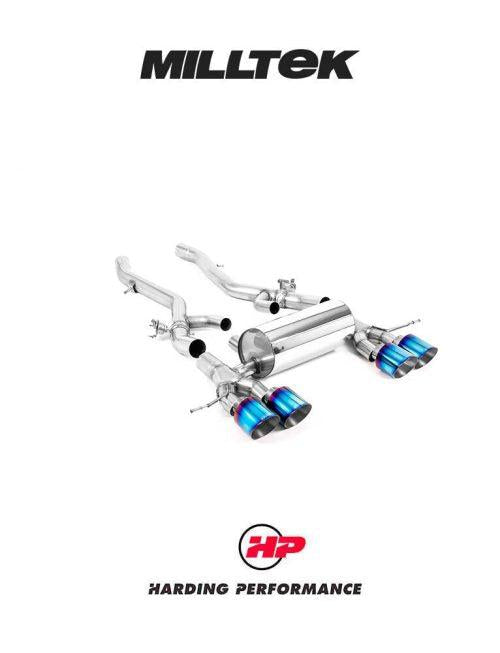 MILLTEK Axle Back – BMW M3/M4 Competition S58 3.0 Turbo - GT-115 Burnt Titanium
