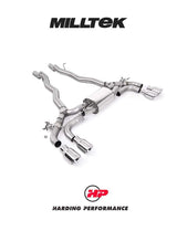 MILLTEK Front Pipe Back BMW M5 & M5 Competition 4.4L Twin Turbo F90 - Burnt Titanium GT-100 Trims