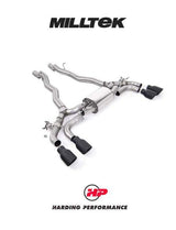 MILLTEK Front Pipe Back BMW M5 & M5 Competition 4.4L Twin Turbo F90 - Cerakote Black GT-100 Trims