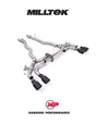 MILLTEK Front Pipe Back BMW M5 & M5 Competition 4.4L Twin Turbo F90 - Cerakote Black GT-100 Trims