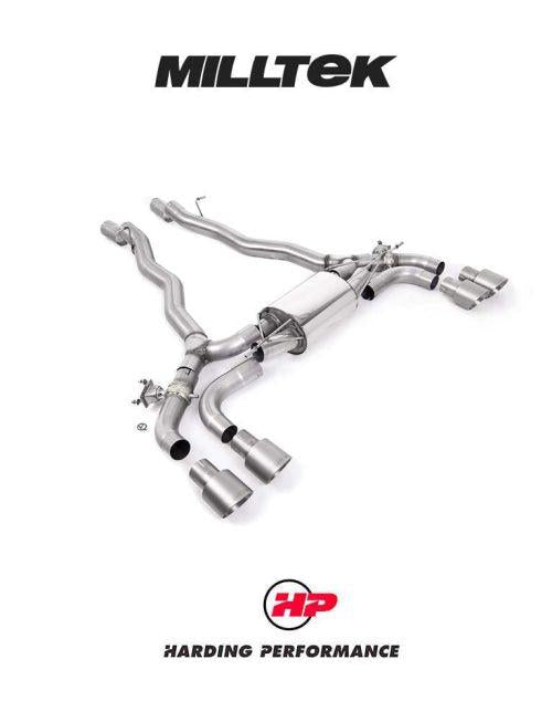 MILLTEK Front Pipe Back BMW M5 & M5 Competition 4.4L Twin Turbo F90 - Titanium GT-100 Trims