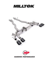 MILLTEK Front Pipe Back BMW M5 & M5 Competition 4.4L Twin Turbo F90 - Carbon Jet-100 Trims