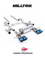 MILLTEK Secondary Cat Back System BMW M2 G87 - GT-115 Burnt/Blue Titanium Trims