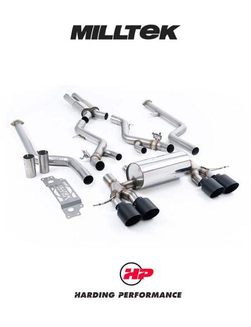 MILLTEK BMW M2 G87 Cat Back Exhaust - Resonated - GT-115 Cerakote Black Trims