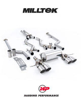 MILLTEK BMW M2 G87 Cat Back Exhaust - Resonated - GT-115 Brushed Titanium Trims