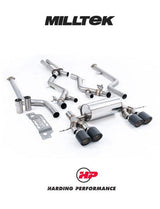 MILLTEK BMW M2 G87 Cat Back Exhaust - Resonated - JET-115 Carbon Trims