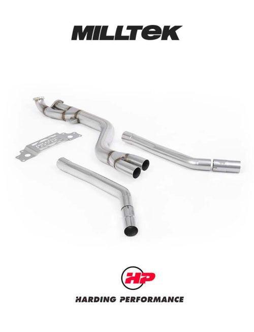 MILLTEK Secondary Catalyst Bypass Midpipe BMW 2 Series G87 M2 S58 - Milltek Axle Back System - Non-Resonated - Single 102mm - No