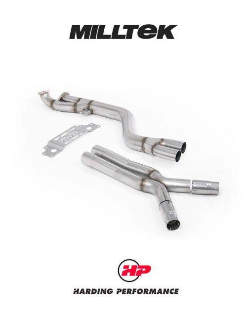 MILLTEK Secondary Catalyst Bypass Midpipe BMW 2 Series G87 M2 S58 - OE Axle Back System - Non-Resonated - Single 102mm - Yes