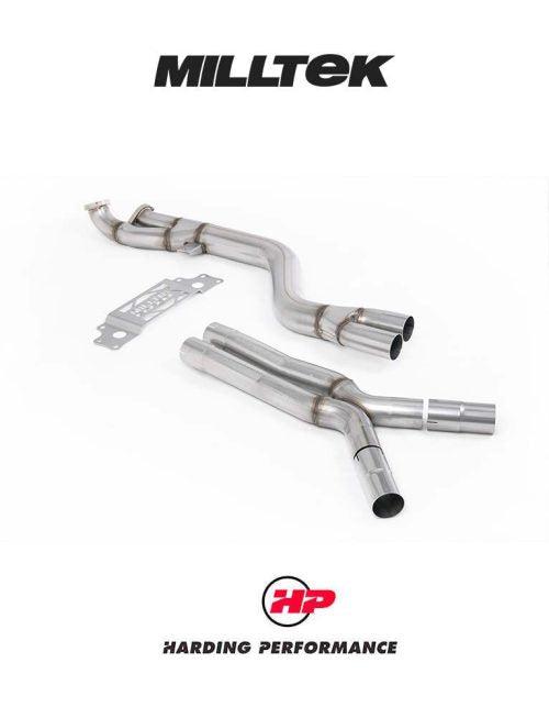 MILLTEK Secondary Catalyst Bypass Midpipe BMW 2 Series G87 M2 S58 - Milltek Axle Back System - Non-Resonated - Single 102mm - Yes