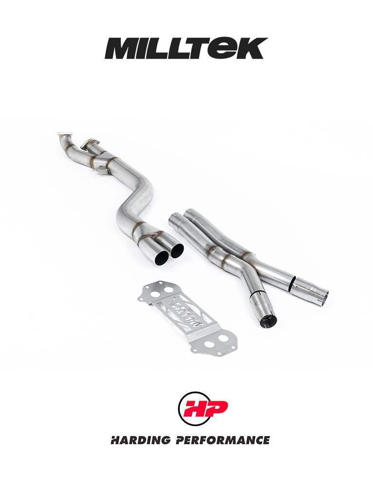 MILLTEK Secondary Catalyst Bypass Midpipe BMW 3/4 Series G80/G81/G82 M3/M4 & M3/M4 Competition S58 - OE Axle Back System - Non-Resonated - Dual 3" - No