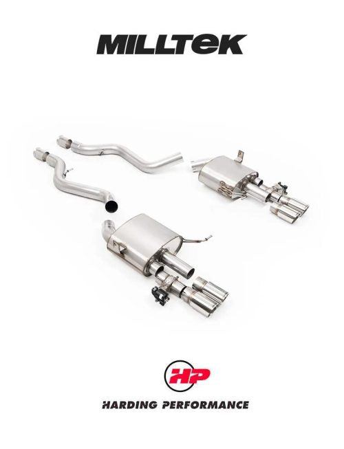 MILLTEK Cat-back – BMW 3 Series E92 M3 4.0 V8 - V2 Valved System with Remote Control - GT-80 Polished Tips