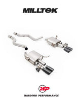MILLTEK Cat-back – BMW 3 Series E92 M3 4.0 V8 - V2 Valved System with Remote Control - GT-80 Cerakote Black Tips