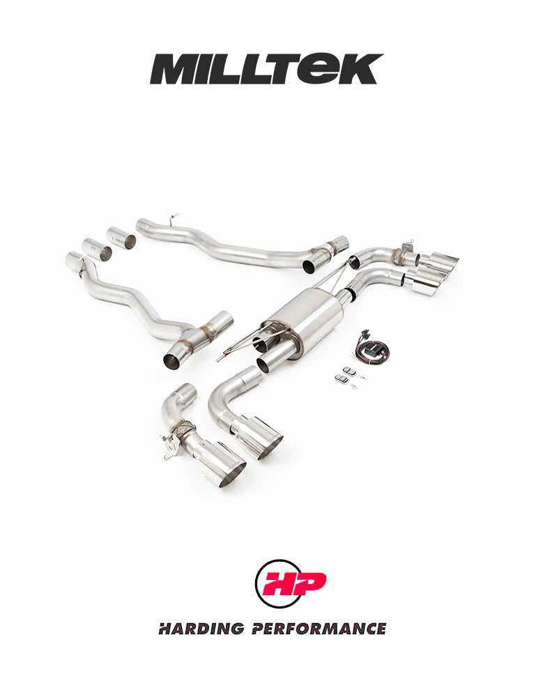 MILLTEK Axle Back BMW M5 4.4L Twin Turbo Hybrid G90 & G99 - GT-115 Polished Tips