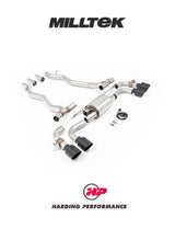 MILLTEK Axle Back BMW M5 4.4L Twin Turbo Hybrid G90 & G99 - GT-115 Cerakote Black Tips