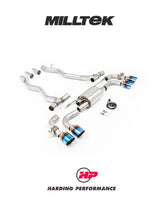 MILLTEK Axle Back BMW M5 4.4L Twin Turbo Hybrid G90 & G99 - GT-115 Burnt/Blue Titanium Tips
