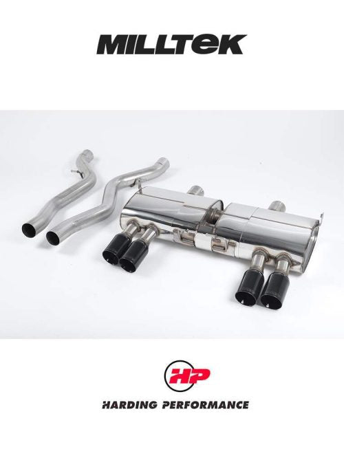 MILLTEK Cat-back – BMW 3 Series E92 M3 4.0 V8 - V1 - Non Valved System - GT-80 Cerakote Black Tips