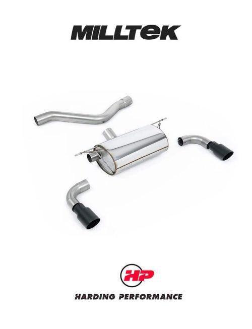 MILLTEK Rear Silencers – BMW M135i F20/F21 - Race - Cerakote Black