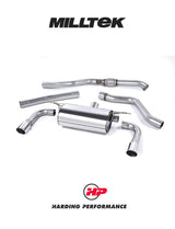 MILLTEK Cat-back – BMW 2 Series M235i Coupé (F22) (None xDrive) - Resonated System - Cerakote Black Tips