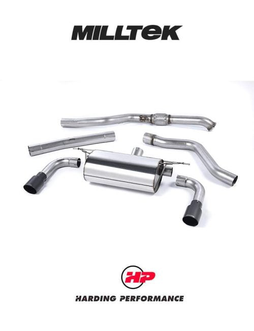 MILLTEK Cat-back – BMW 2 Series M235i Coupé (F22) (None xDrive) - Resonated System - Cerakote Black Tips