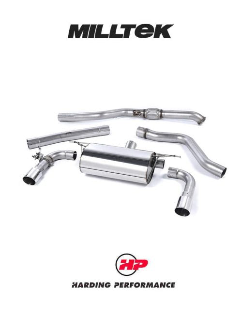 MILLTEK Cat-back – BMW 2 Series M235i Coupé (F22) (None xDrive) - Race System - Polished Tips