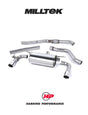 MILLTEK Cat-back – BMW 2 Series M235i Coupé (F22) (None xDrive) - Race System - Polished Tips