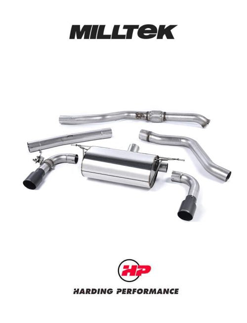 MILLTEK Cat-back – BMW 2 Series M235i Coupé (F22) (None xDrive) - Race System - Cerakote Black Tips