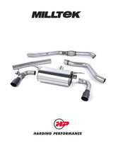 MILLTEK Cat-back – BMW 2 Series M235i Coupé (F22) (None xDrive) - Race System - Cerakote Black Tips