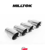 MILLTEK Cat-back System Corvette Stingray (C8) 6.2L V8 - GT-100 Brushed Titanium Tips