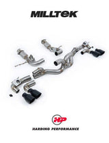 MILLTEK Cat-back System Corvette Stingray (C8) 6.2L V8 - GT-100 Cerakote Black Tips
