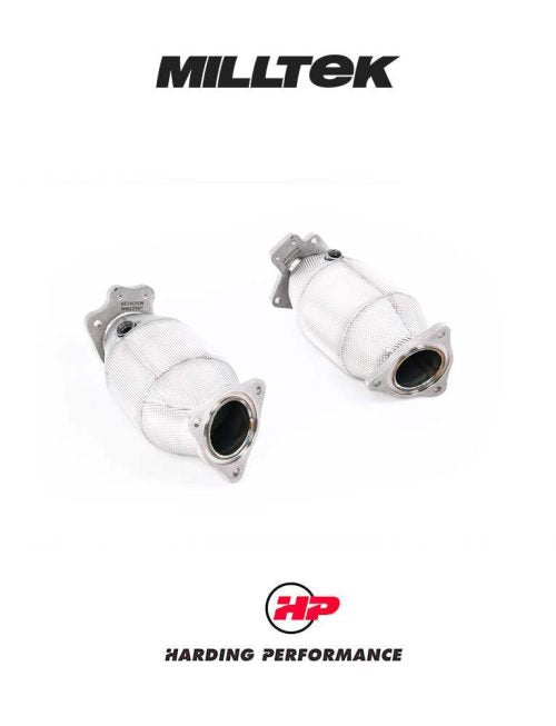 MILLTEK Hi-Flow Sports Cats Corvette C8 - With Heat Wrap