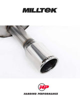 MILLTEK Cat-back – Ford Fiesta Mk6 ST150 - Non-resonated - Polished