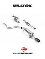MILLTEK Full System Including Hi Flow Sports Cat Ford Fiesta Mk6 ST - Non-resonated / Race