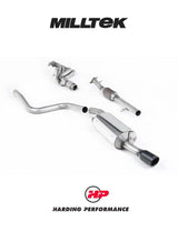 MILLTEK Full System Including Hi Flow Sports Cat Ford Fiesta Mk6 ST - Non-resonated / Race