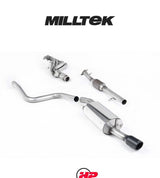 MILLTEK Full System Including Hi Flow Sports Cat Ford Fiesta Mk6 ST - Resonated
