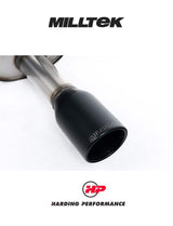 MILLTEK Full System Including Hi Flow Sports Cat Ford Fiesta Mk6 ST - Resonated